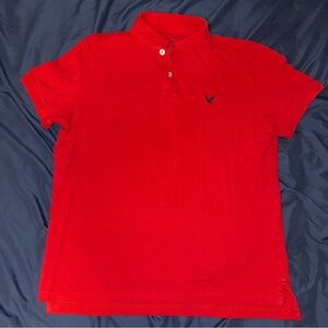 American Eagle Men’s Red Polo Shirt(USED)